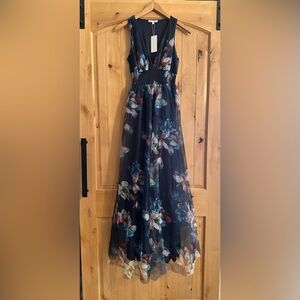 Baltic Born Women's Maxi Dress - Navy and Multicolor Floral